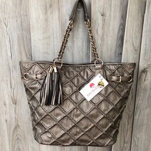NWT Big Buddha Diana Gunmetal Diamond studded bag